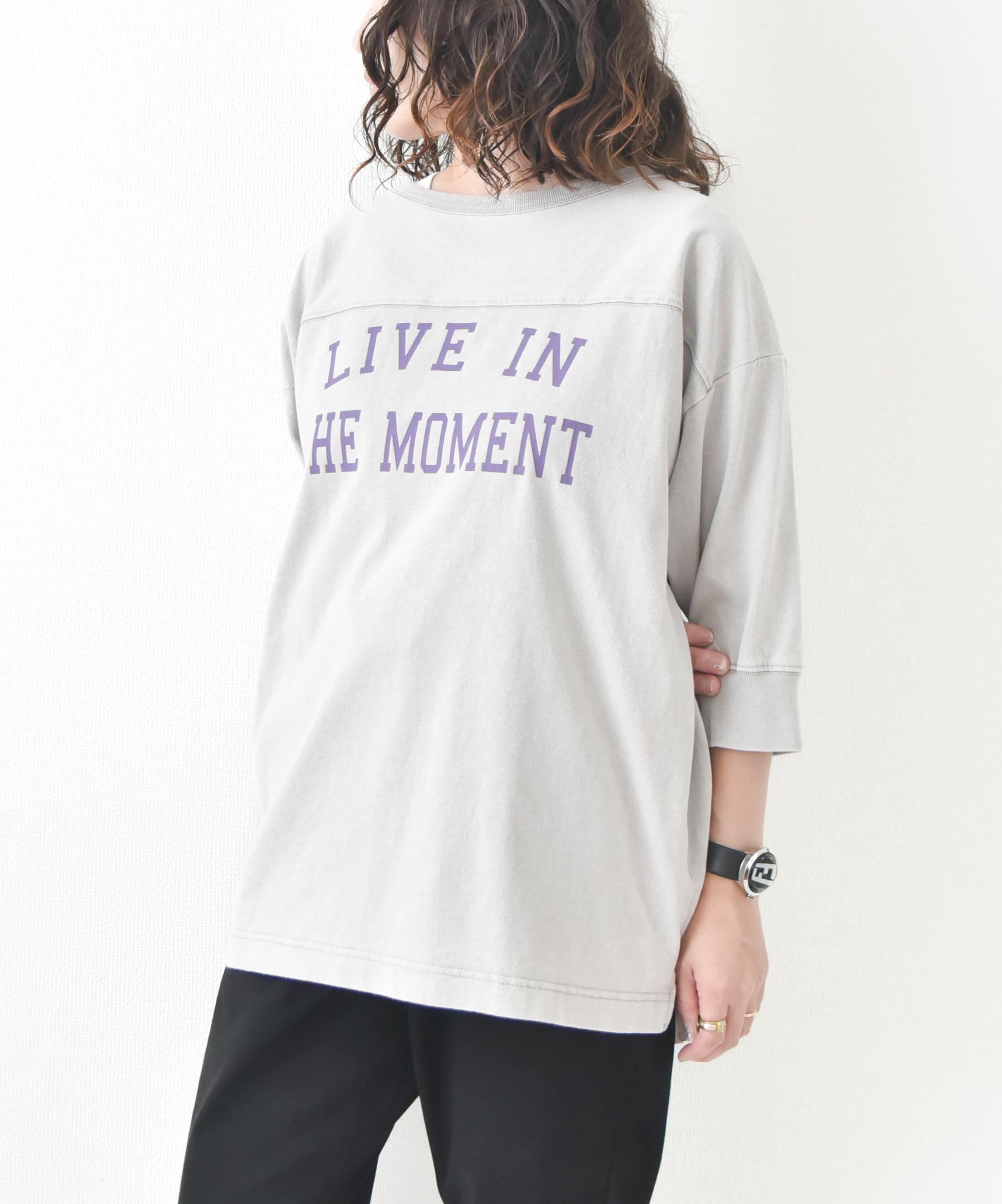 day　standard｜ピグメント加工　七分袖Tee [[d-c-007]][D]