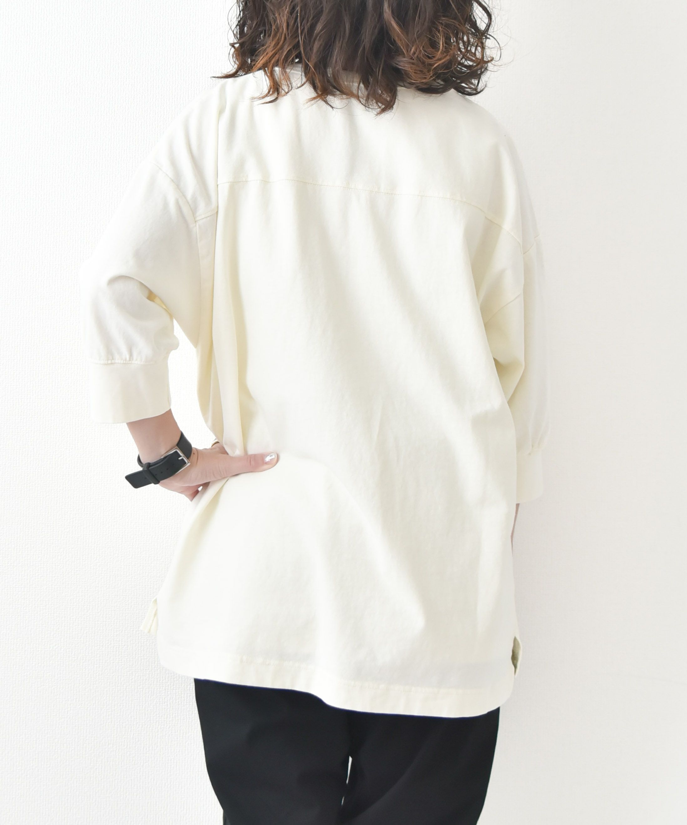 day　standard｜ピグメント加工　七分袖Tee [[d-c-007]][D]