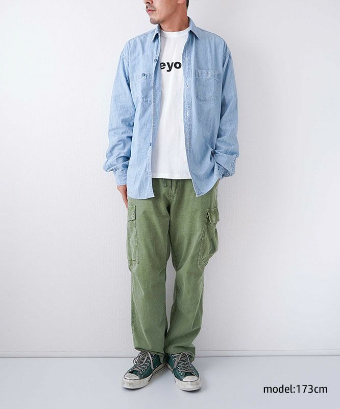 DENIM&DUNGAREE｜ムラダンガリーシャツ [[22580104]][D]