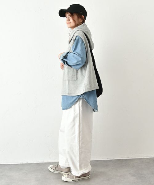 her.｜ポケット付きフードベスト [[131328H]][C]