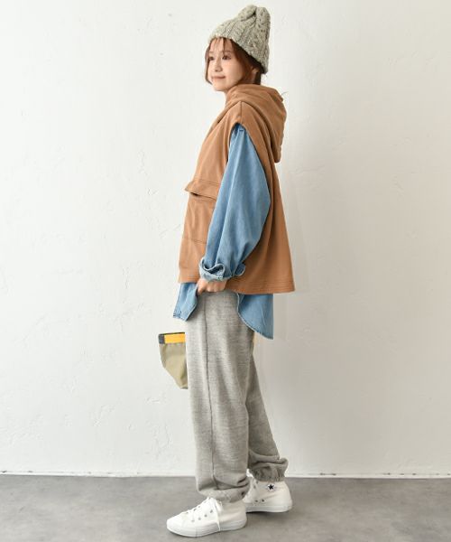 her.｜ポケット付きフードベスト [[131328H]][C]