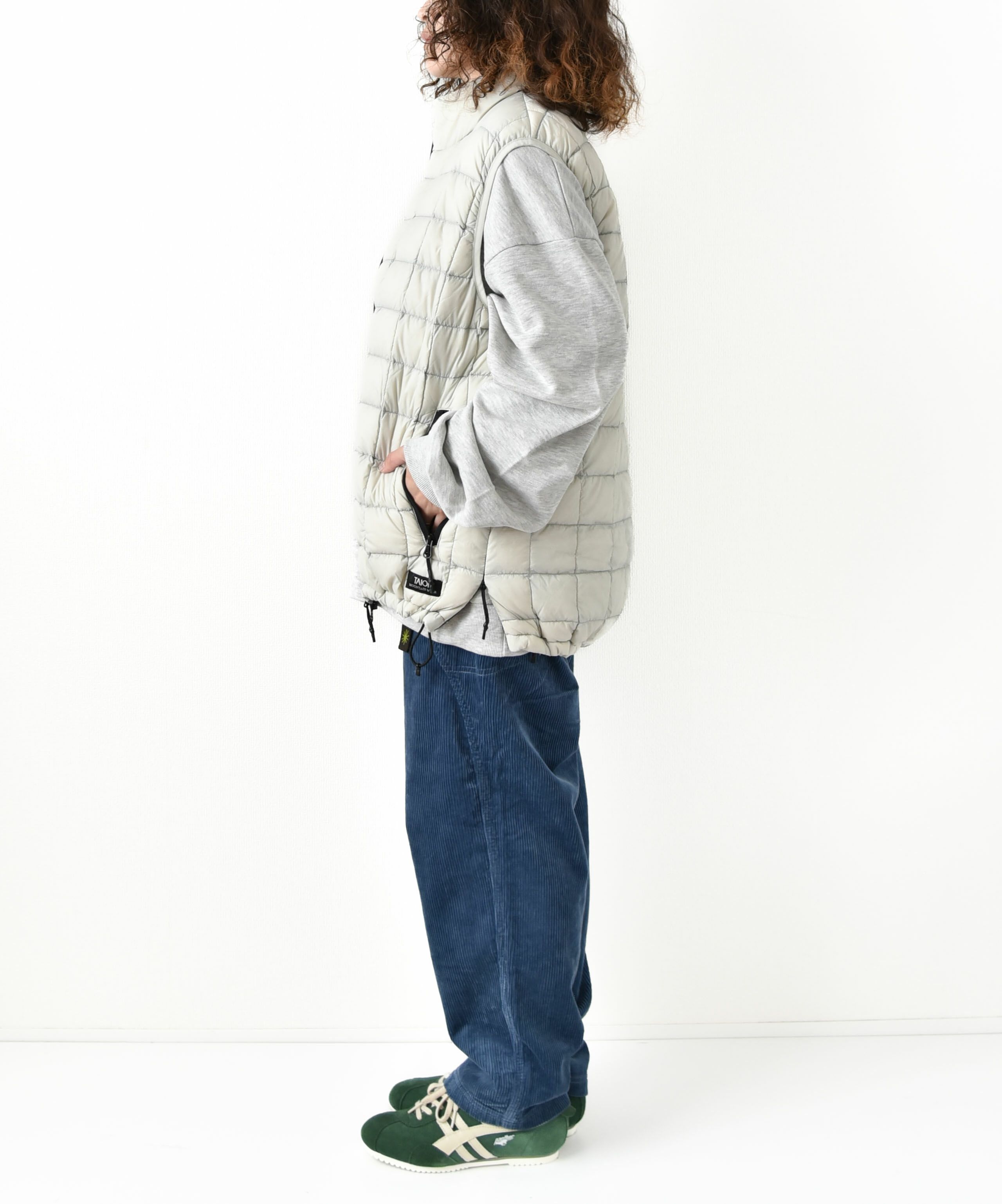 TAION｜MOUTAIN HI-NECK W-ZIP LIGHT DOWN VEST [[TAION-002ZXMT-800]][D]