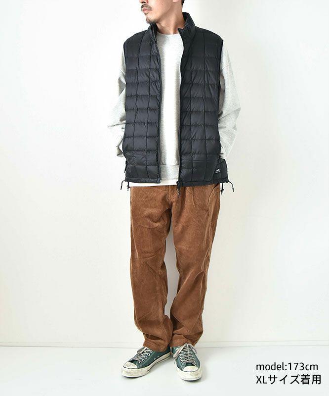  TAION｜MOUTAIN HI-NECK W-ZIP LIGHT DOWN VEST [[TAION-002ZXMT-800]][D]