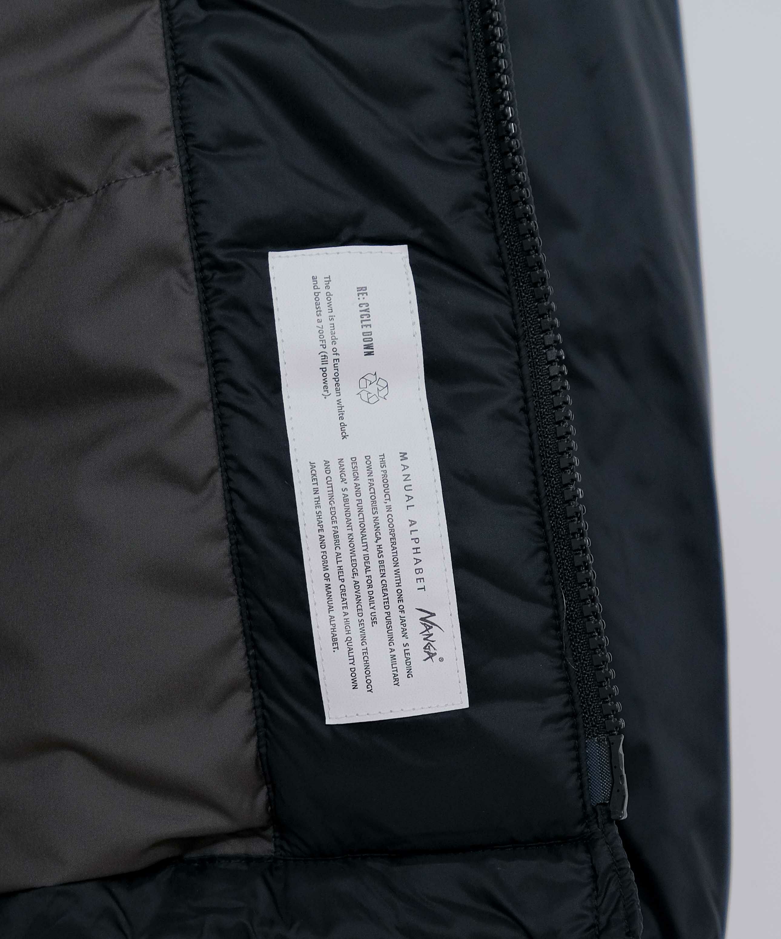 NANGA × MANUAL ALPHABET｜EQUIPMENT DOWN TRACK JACKET [[MA-J-411]][D]