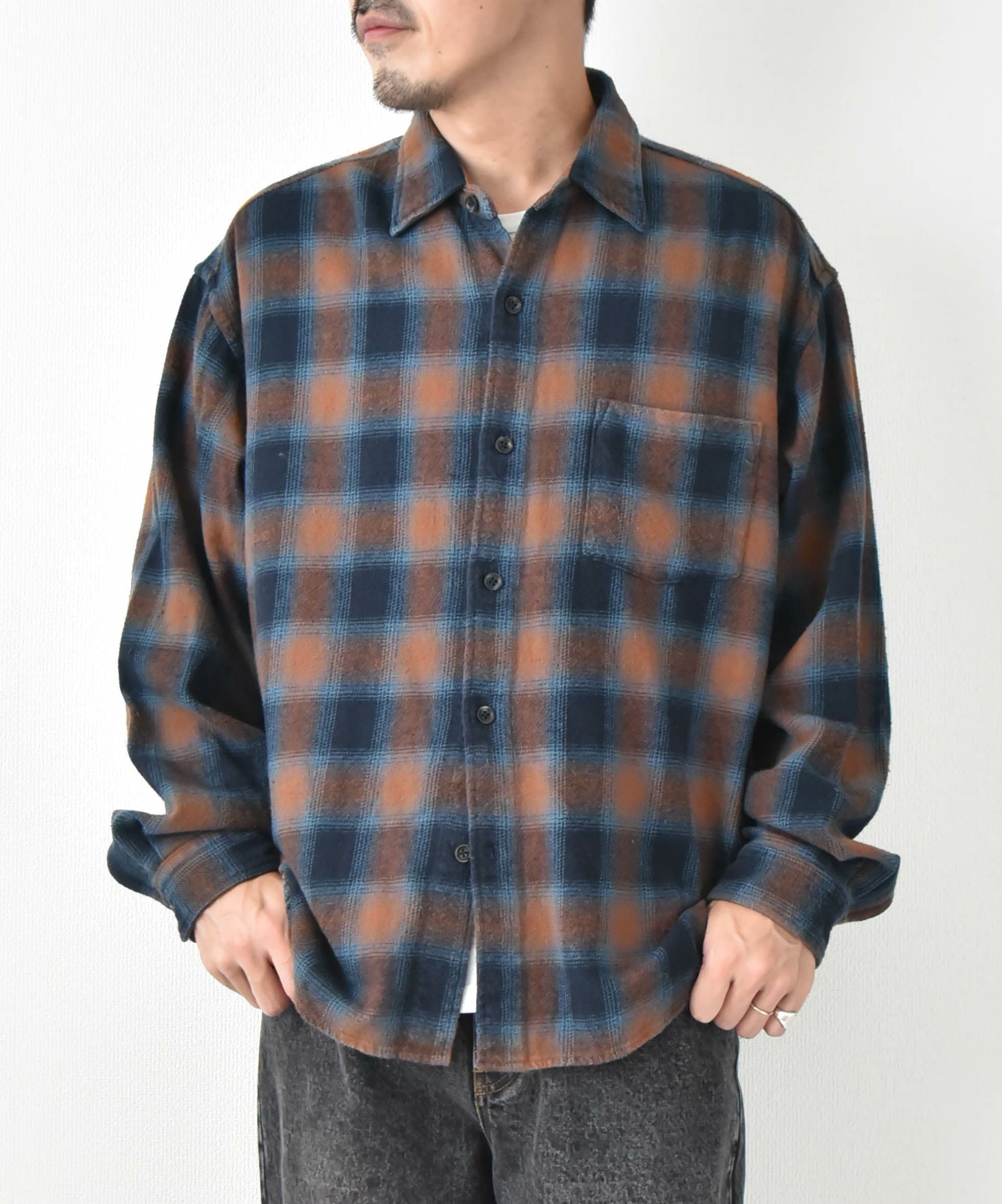 Johnbull｜ガーメントダイネルチェックシャツ [[JM254S04]][D]