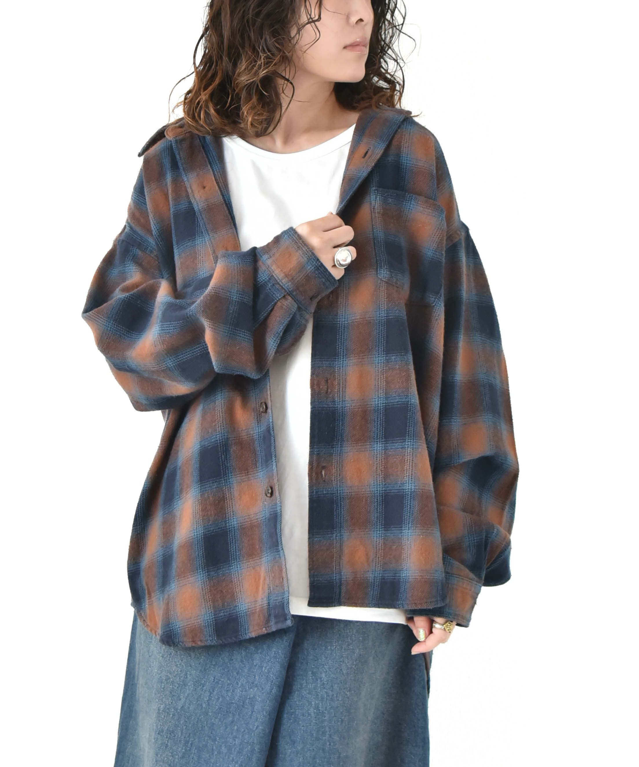 Johnbull｜ガーメントダイネルチェックシャツ [[JM254S04]][D]