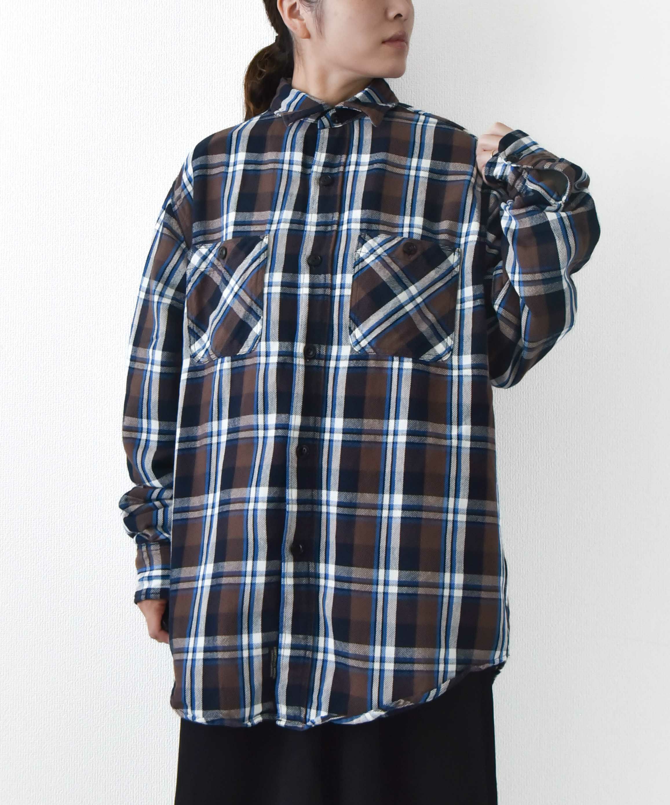 DENIM&DUNGAREE｜ムラチェックシャツ [[22580100]][D]