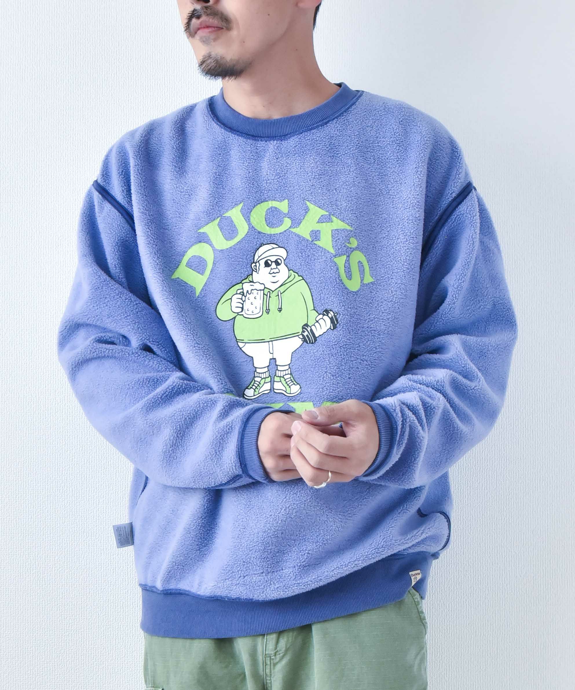duckster｜リバーシブルクルーネックスウェット(DUCK‘S GYM) [[940204]][D]