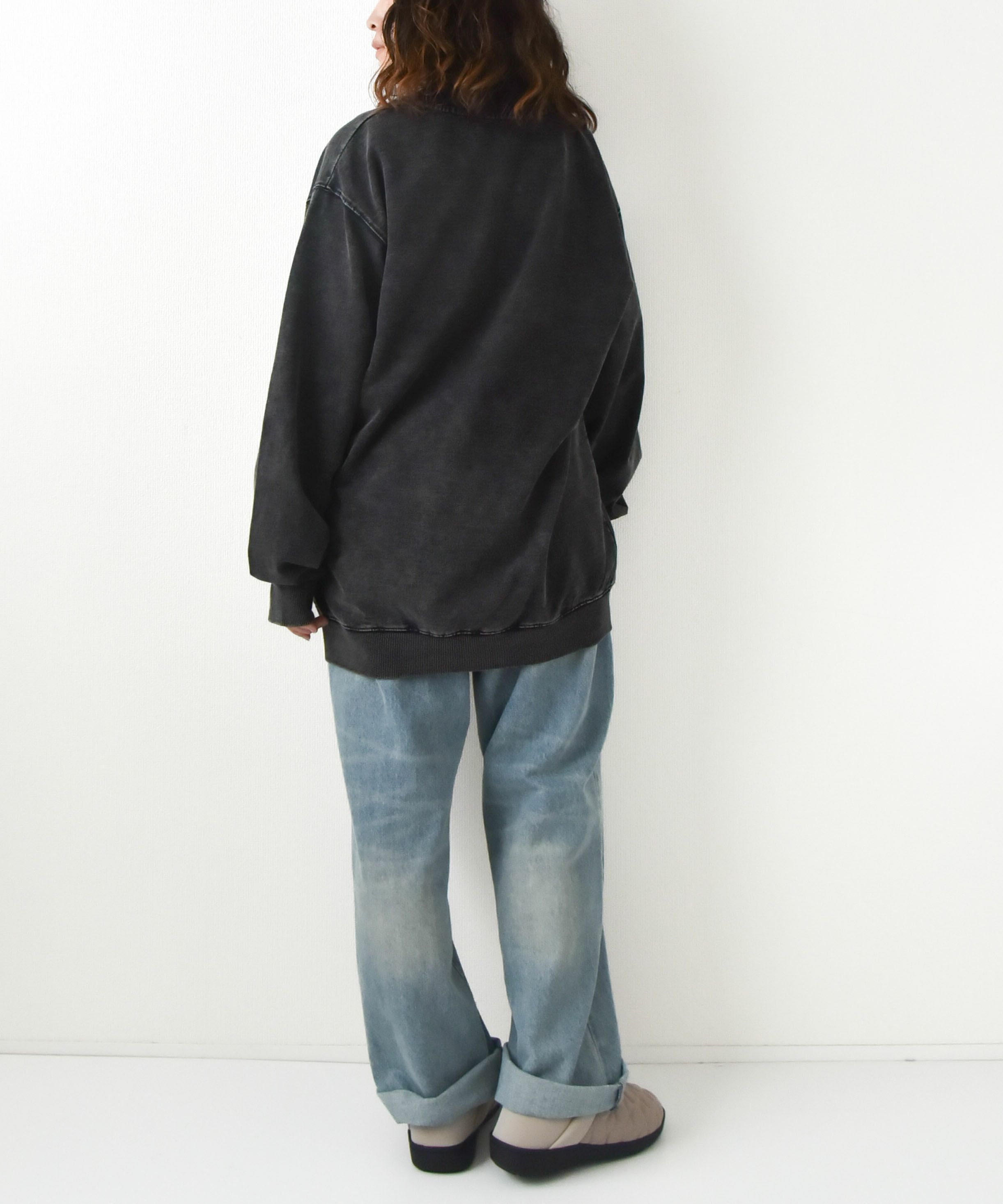 day standard｜カットデニムケミカルトレーナー [[121954]][D]