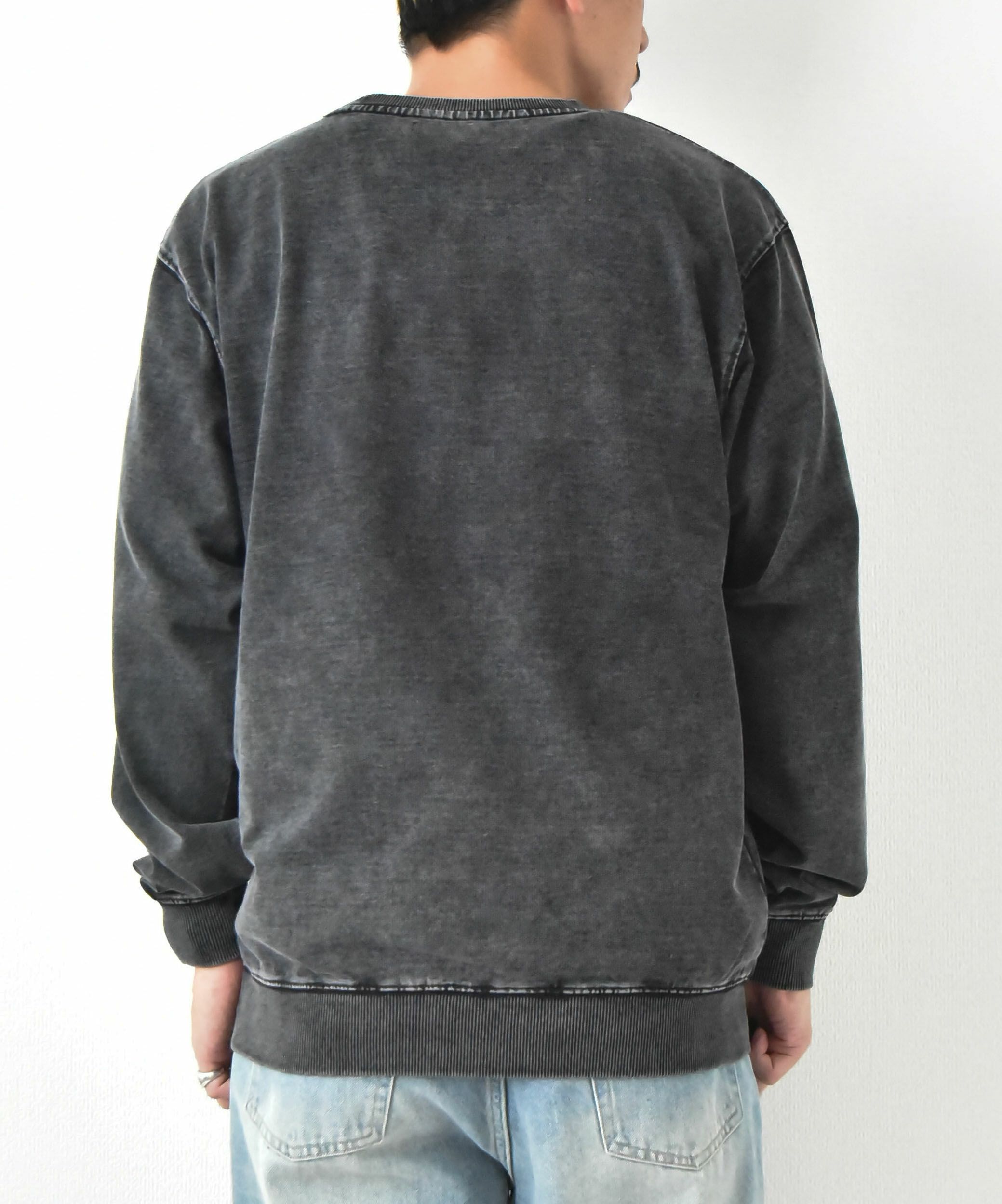 day standard｜カットデニムケミカルトレーナー [[121954]][D]