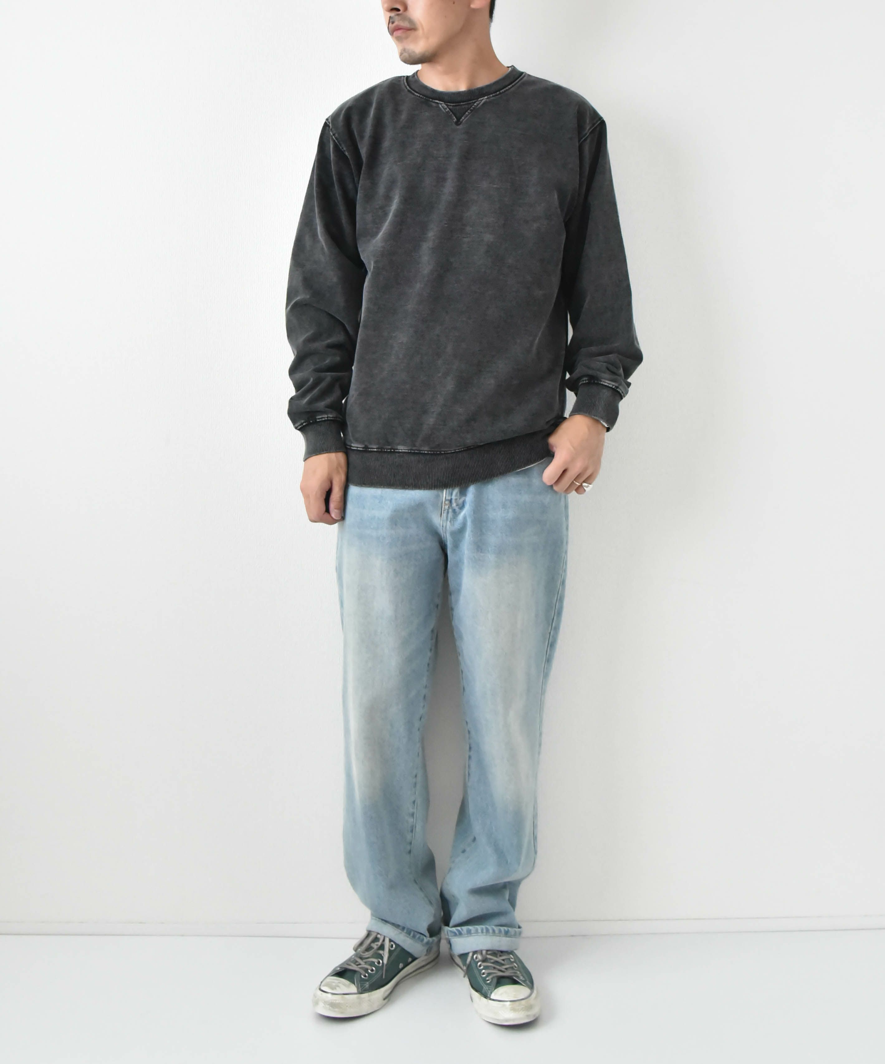 day standard｜カットデニムケミカルトレーナー [[121954]][D]