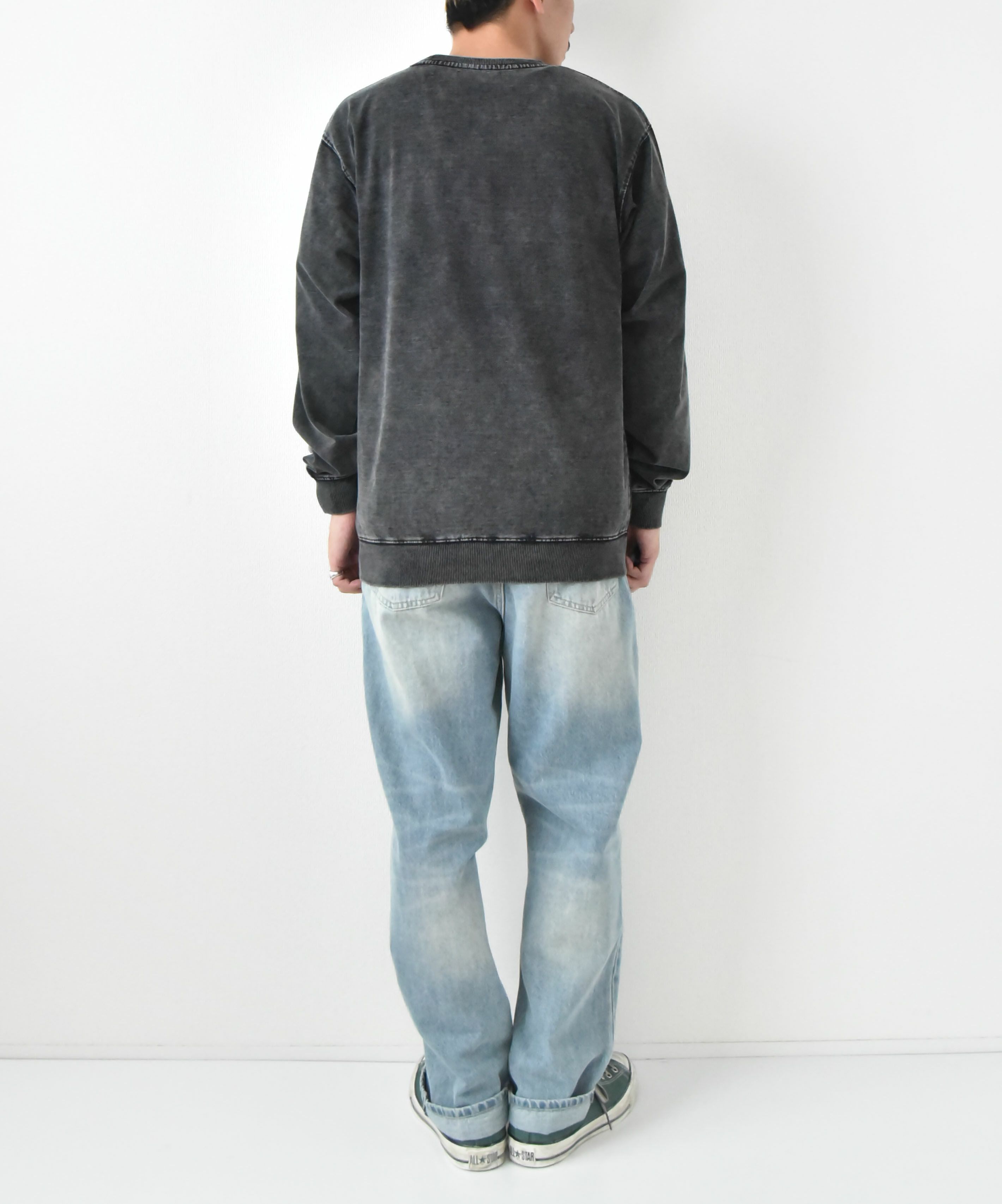 day standard｜カットデニムケミカルトレーナー [[121954]][D]