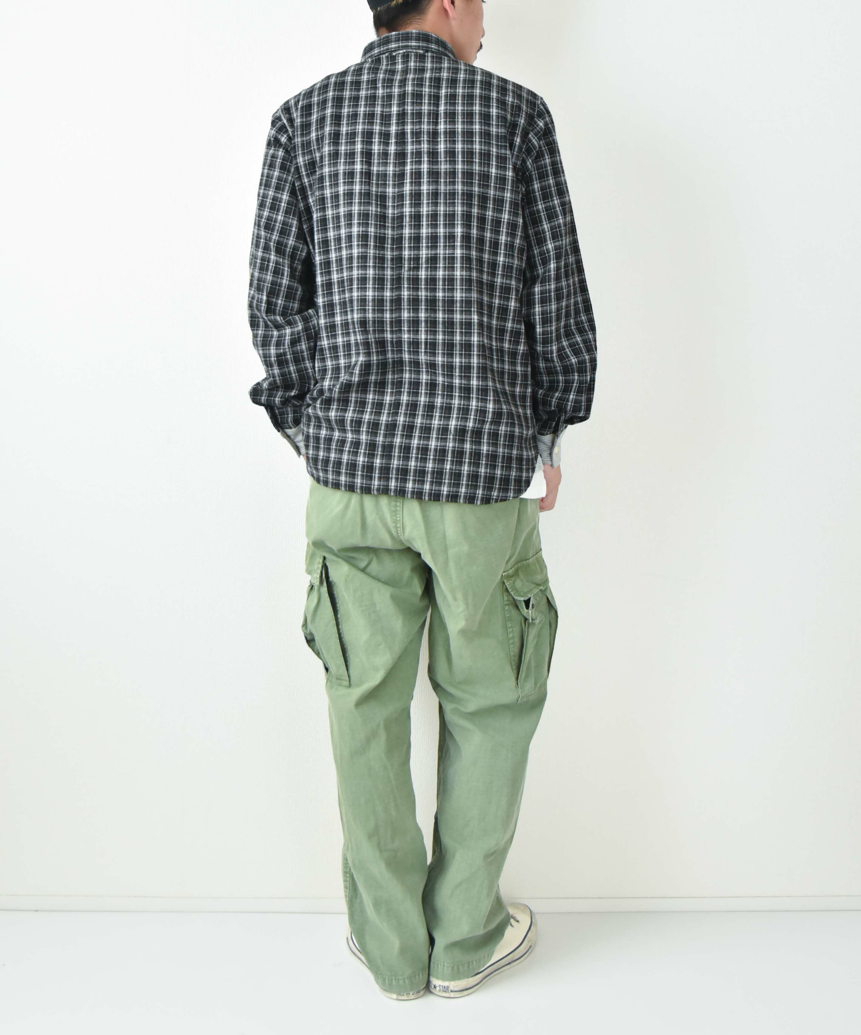 ジムマスター｜2WAY ショールカラー　チェックネルシャツ [[G433755]][D]