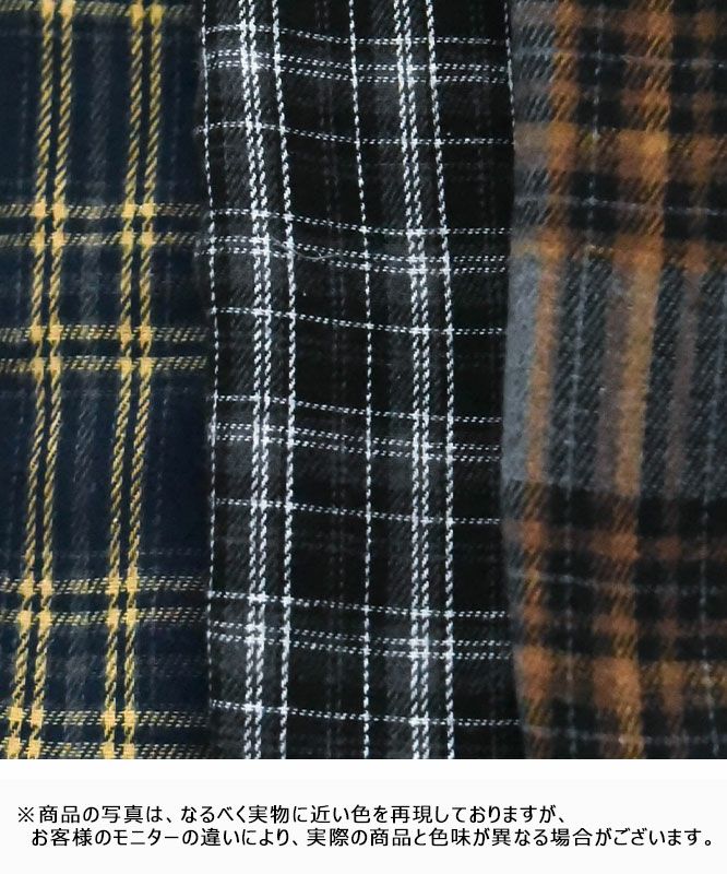 ジムマスター｜2WAY ショールカラー　チェックネルシャツ [[G433755]][D]