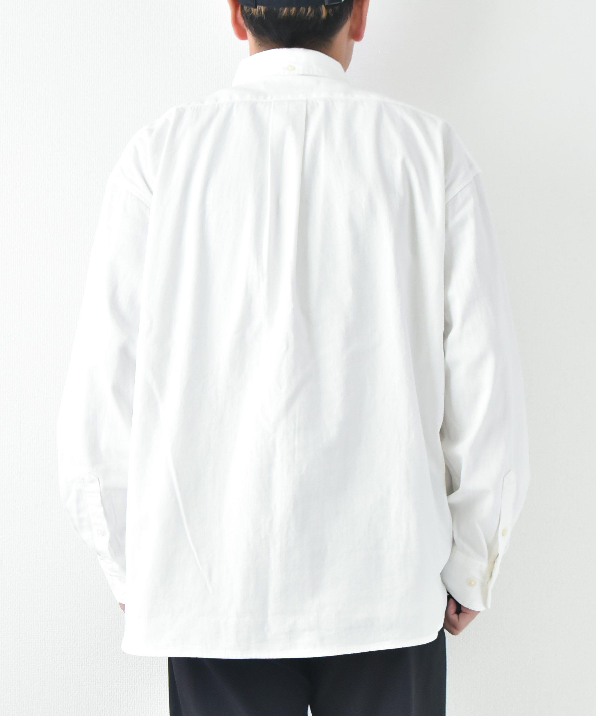 Audience｜「備後」8オンス ムラデニムボタンダウンボクシーAライン長袖シャツ [[AUD6663]][D]