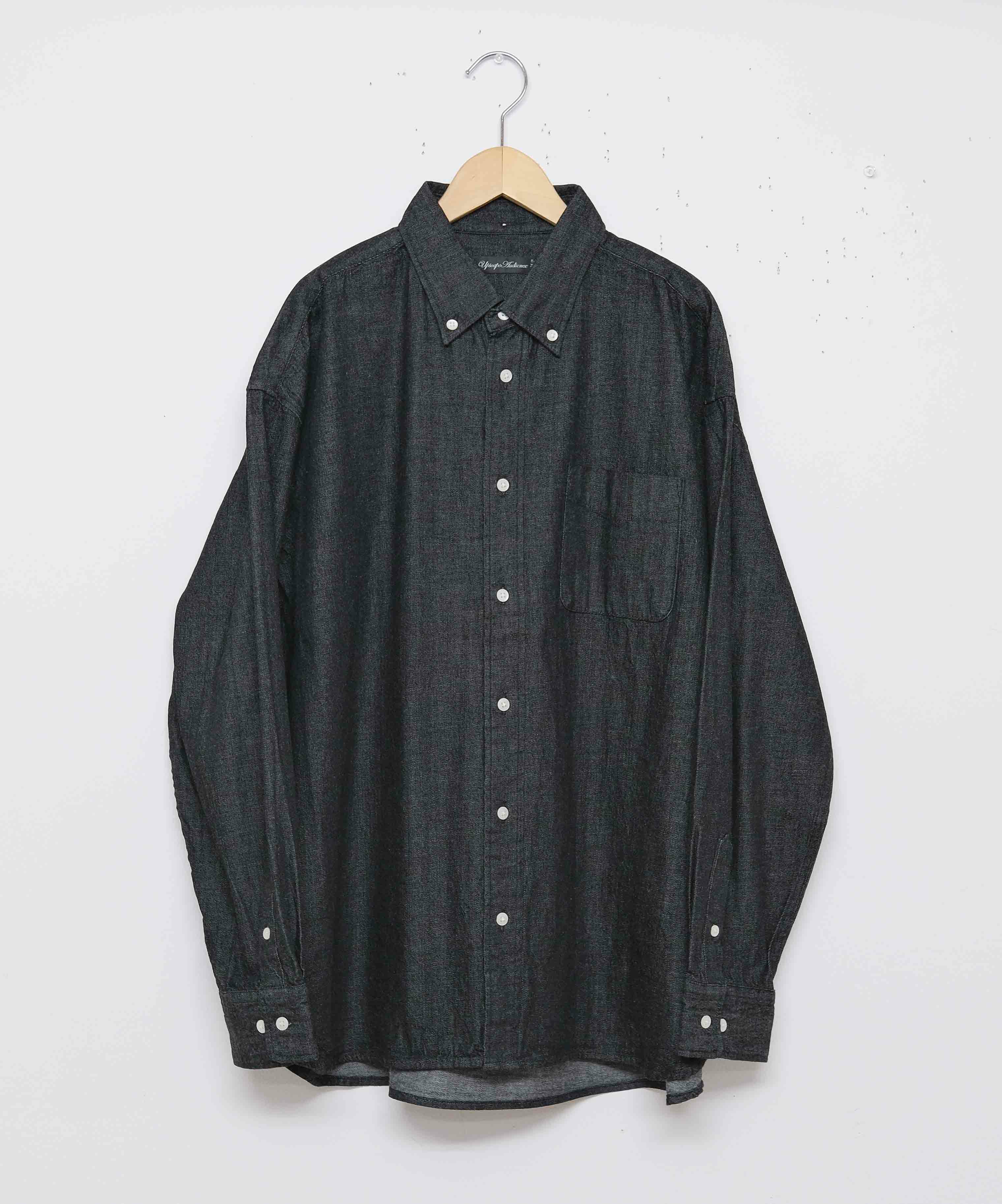 Audience｜「備後」8オンス ムラデニムボタンダウンボクシーAライン長袖シャツ [[AUD6663]][D]