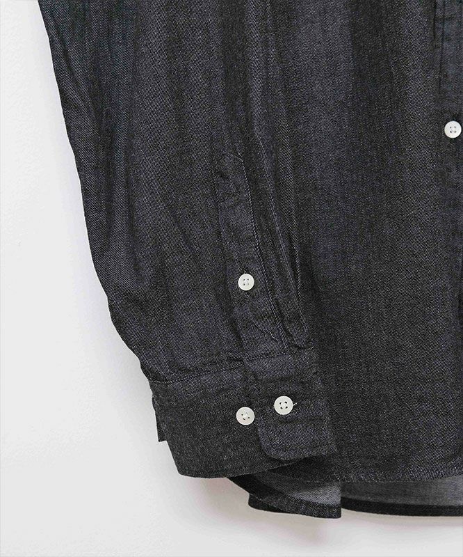 Audience｜「備後」8オンス ムラデニムボタンダウンボクシーAライン長袖シャツ [[AUD6663]][D]