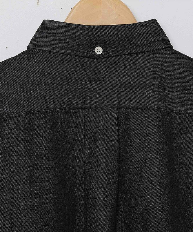 Audience｜「備後」8オンス ムラデニムボタンダウンボクシーAライン長袖シャツ [[AUD6663]][D]