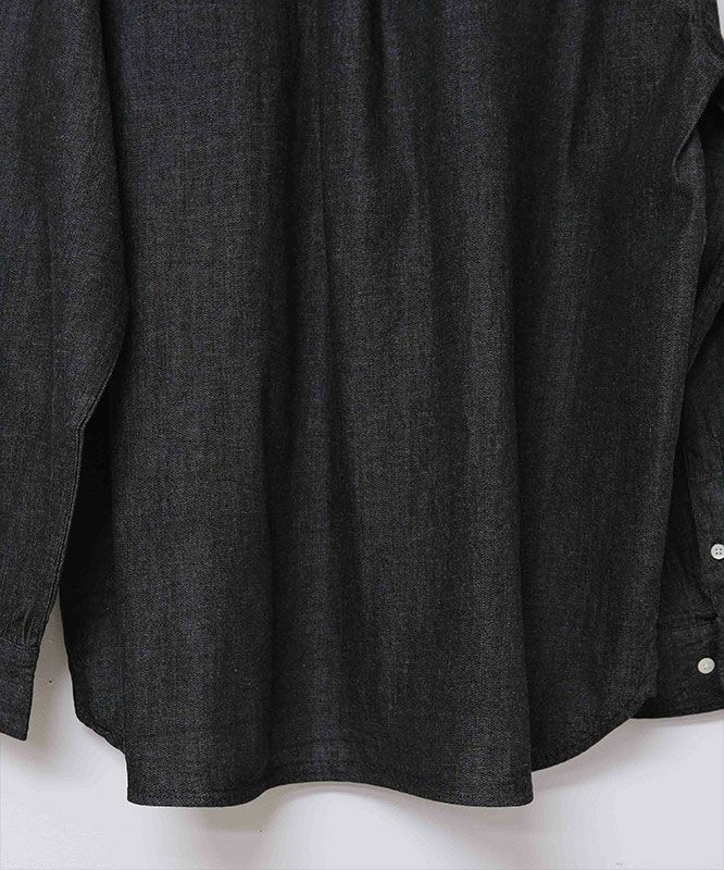 Audience｜「備後」8オンス ムラデニムボタンダウンボクシーAライン長袖シャツ [[AUD6663]][D]