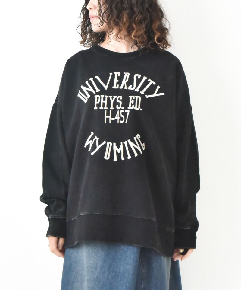 KAKELA&TRANQUIL｜クルーロング刺繍ロゴ [[12507-311-10]][D]