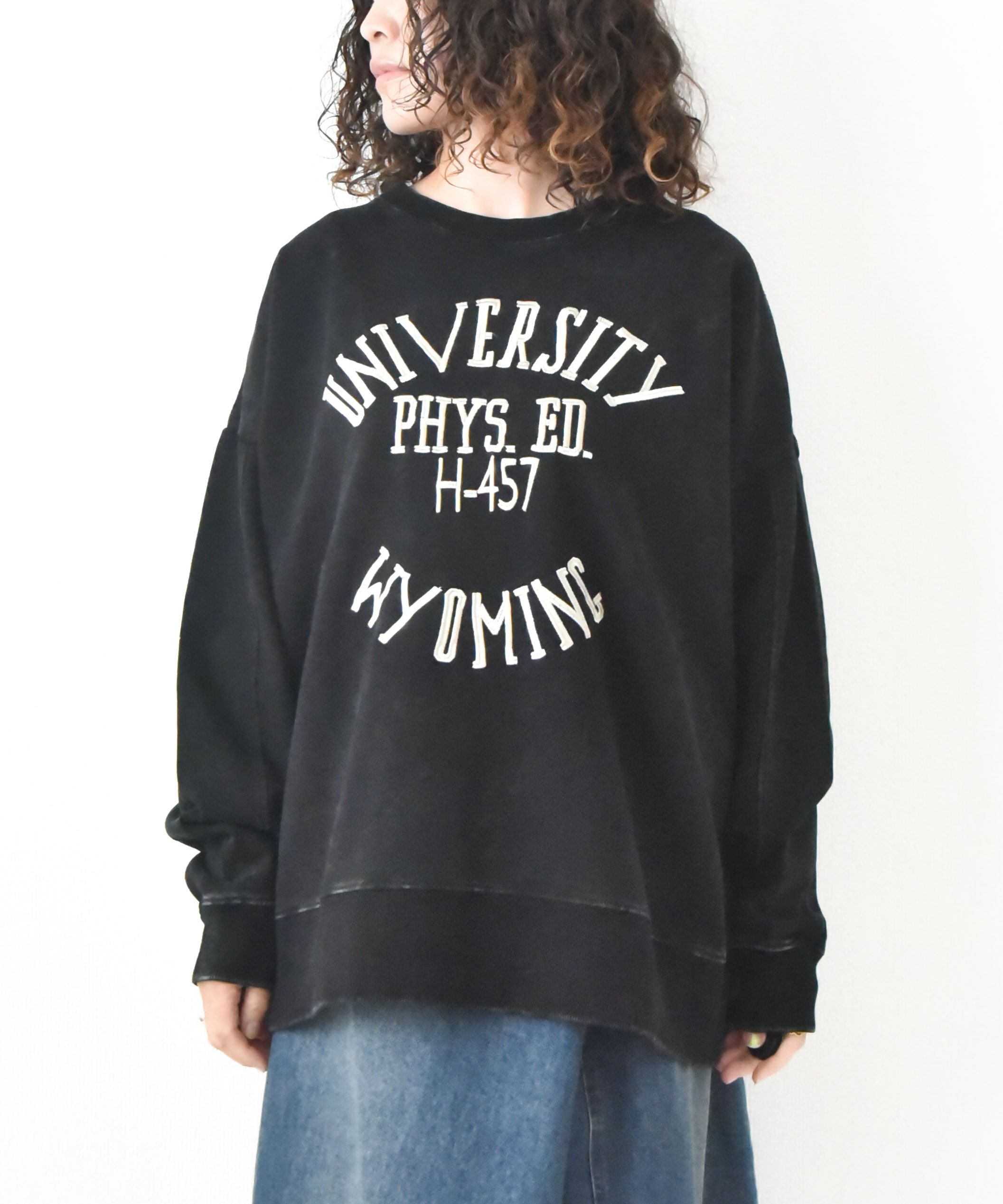 KAKELA&TRANQUIL｜クルーロング刺繍ロゴ [[12507-311-10]][D]