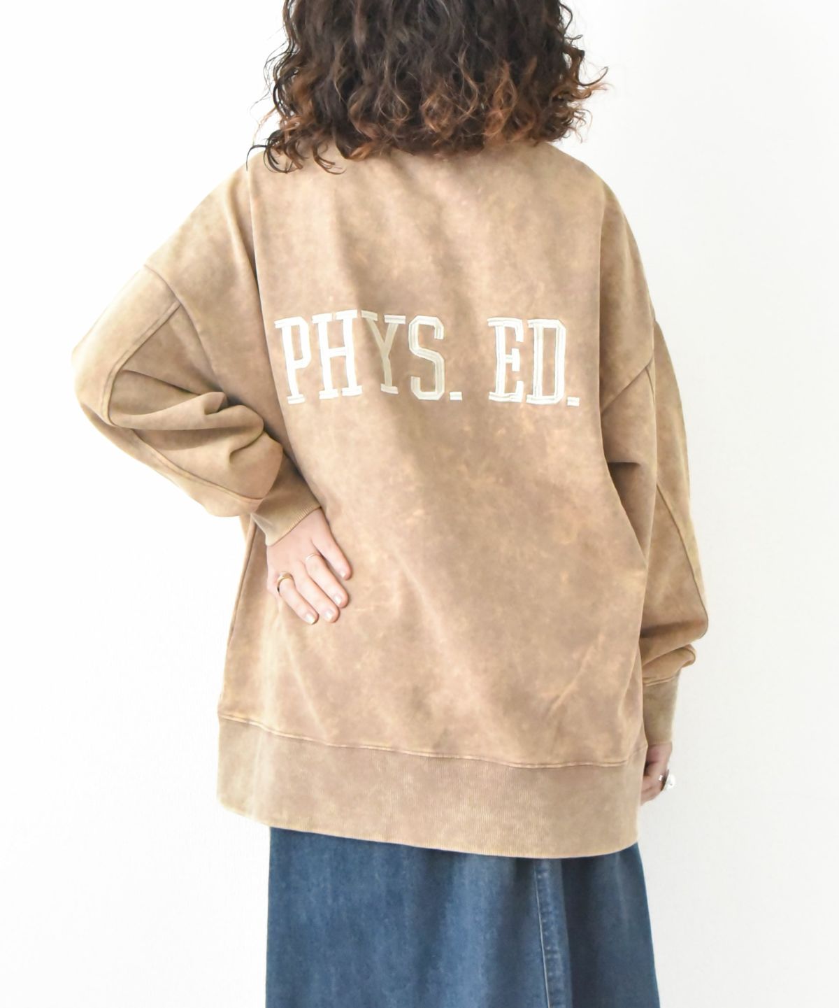 KAKELA&TRANQUIL｜クルーロング刺繍ロゴ [[12507-311-10]][D]