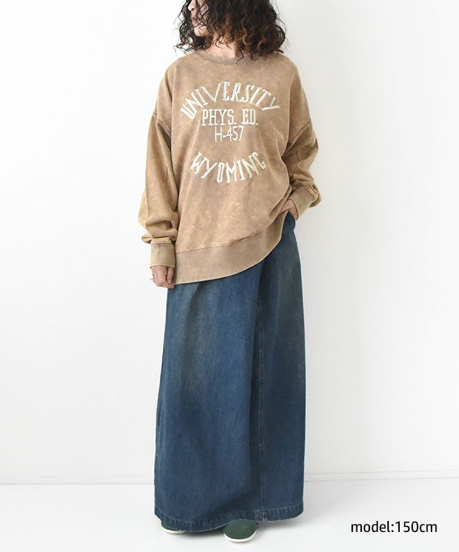 KAKELA&TRANQUIL｜クルーロング刺繍ロゴ [[12507-311-10]][D]