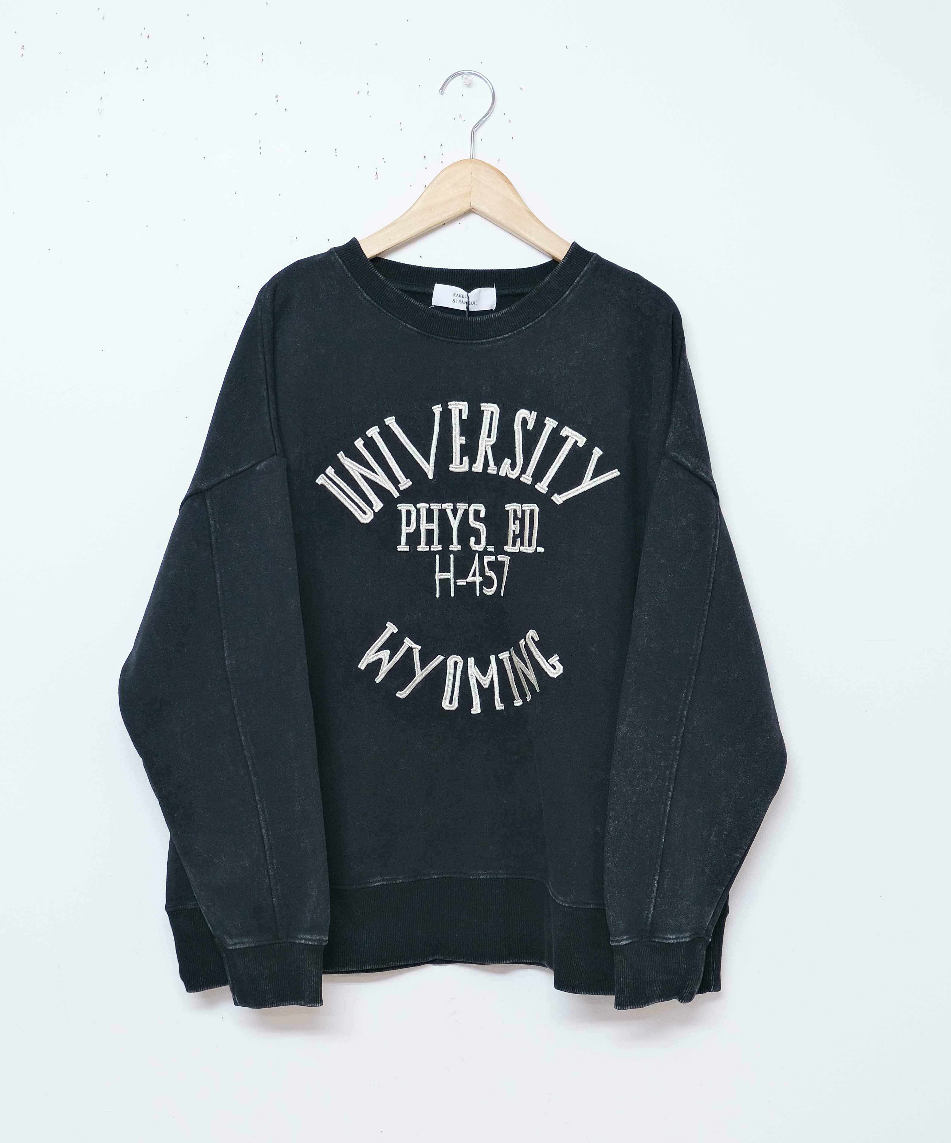 KAKELA&TRANQUIL｜クルーロング刺繍ロゴ [[12507-311-10]][D]