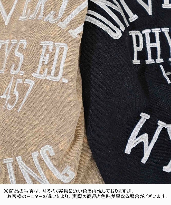 KAKELA&TRANQUIL｜クルーロング刺繍ロゴ [[12507-311-10]][D]