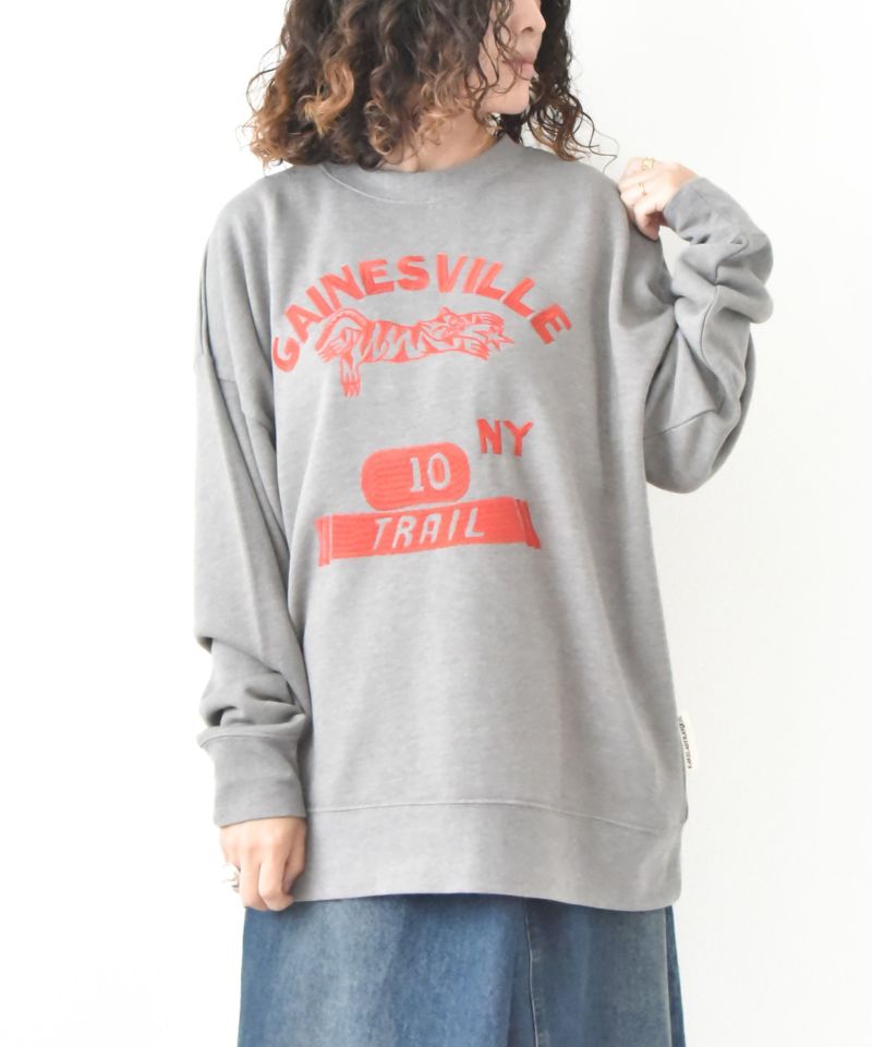 KAKELA&TRANQUIL｜ロングクルーカレッジ刺繍 [[12507-299-10]][D]