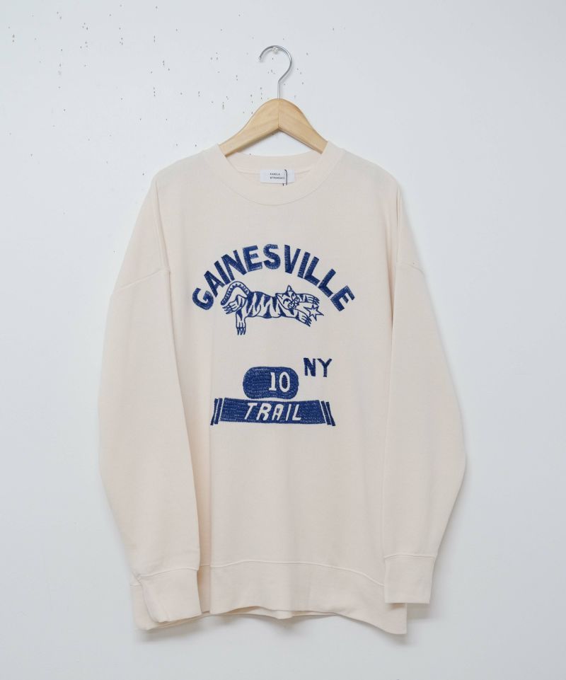 KAKELA&TRANQUIL｜ロングクルーカレッジ刺繍 [[12507-299-10]][D]