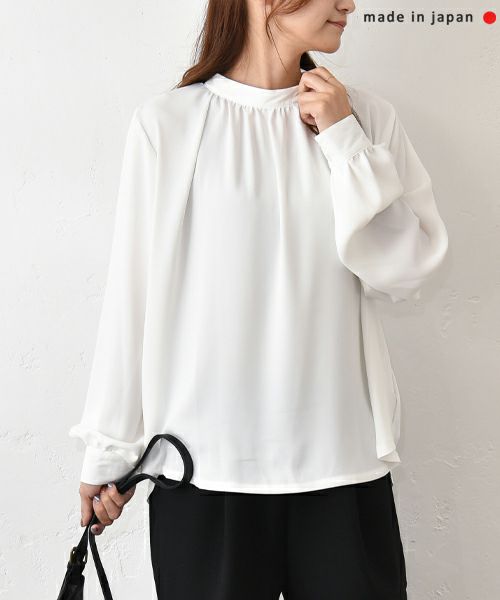 No18｜パウダーサテンストレッチギャザープルオーバー [[MA-32018]][C]