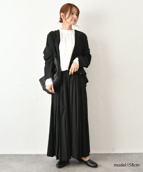 No18｜パウダーサテンストレッチギャザープルオーバー [[MA-32018]][C]