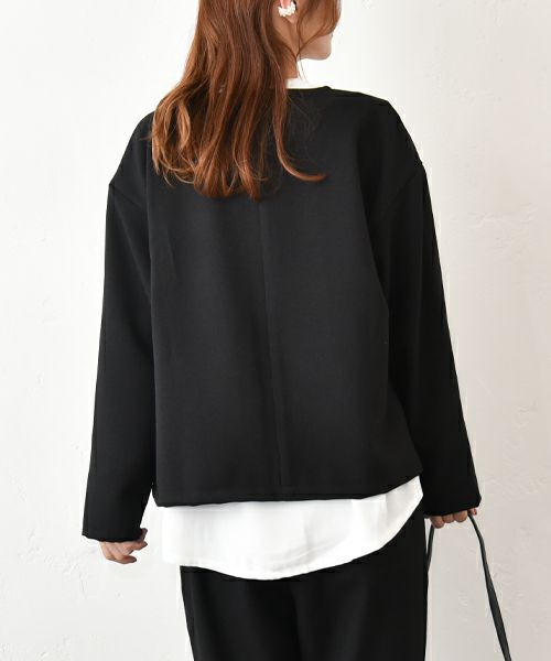 No18｜ウールライクVネックジャケット [[MA-31707]][C]