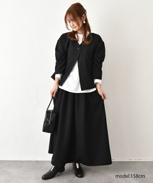 No18｜ウールライクVネックジャケット [[MA-31707]][C]