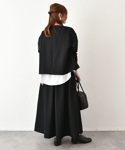 No18｜ウールライクVネックジャケット [[MA-31707]][C]