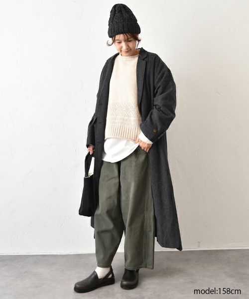 tumugu｜ウールアンゴラ×フリンジベスト [[TK25305]][C]