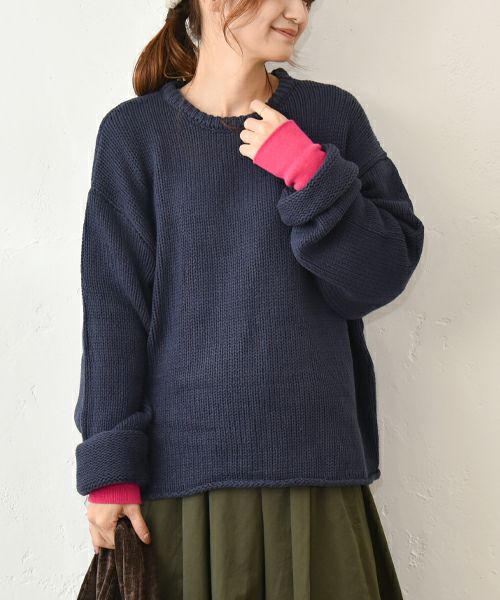 Gives a sense of fullment｜ミリタリーニットベスト＋プルオーバー [[853329]][C]