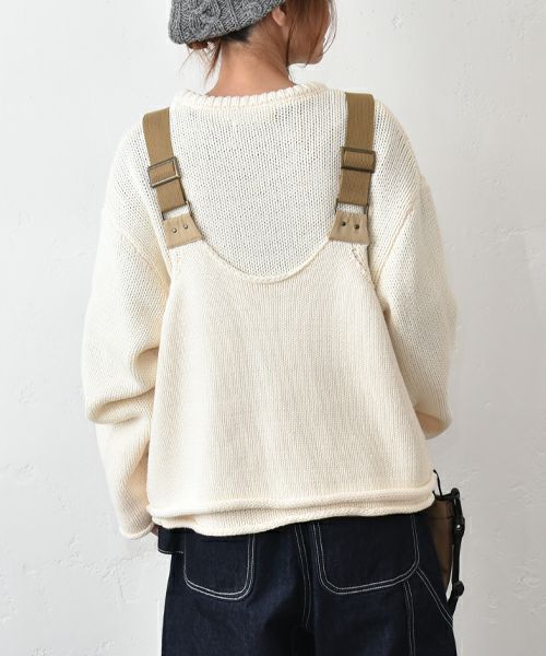 Gives a sense of fullment｜ミリタリーニットベスト＋プルオーバー [[853329]][C]