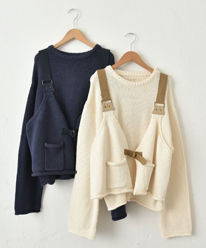 Gives a sense of fullment｜ミリタリーニットベス＋＋プルオーバー [[853329]][C]