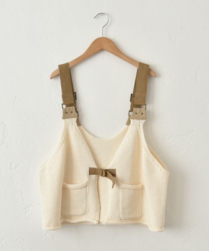 Gives a sense of fullment｜ミリタリーニットベス＋＋プルオーバー [[853329]][C]