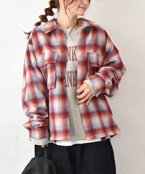 Gives a sense of fullment｜チェック柄ジャケット [[653400]][C]