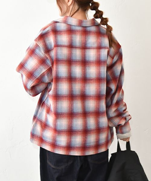 Gives a sense of fullment｜チェック柄ジャケット [[653400]][C]