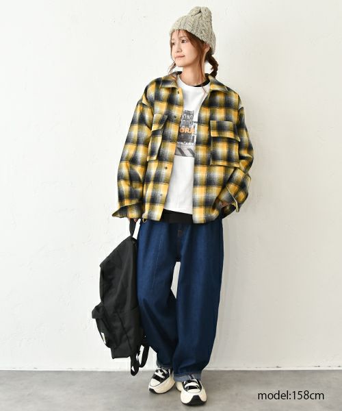 Gives a sense of fullment｜チェック柄ジャケット [[653400]][C]