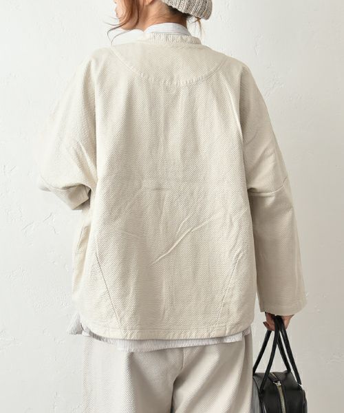 prit｜綾ピケストレッチスタンドカラージャケット [[P90600]][C]