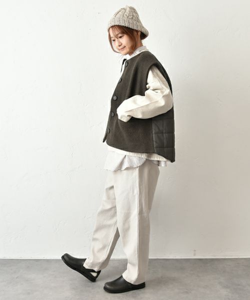 prit｜綾ピケストレッチワンタックバギーパンツ [[P90603]][C]