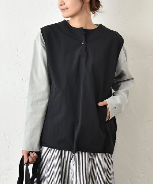 Our.｜ざっくりニット切り替えベスト [[Ou-BE-02]][C]