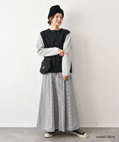 Our.｜ざっくりニット切り替えベスト [[Ou-BE-02]][C]