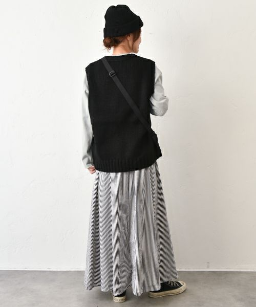 Our.｜ざっくりニット切り替えベスト [[Ou-BE-02]][C]