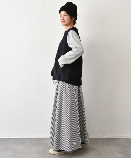 Our.｜ざっくりニット切り替えベスト [[Ou-BE-02]][C]